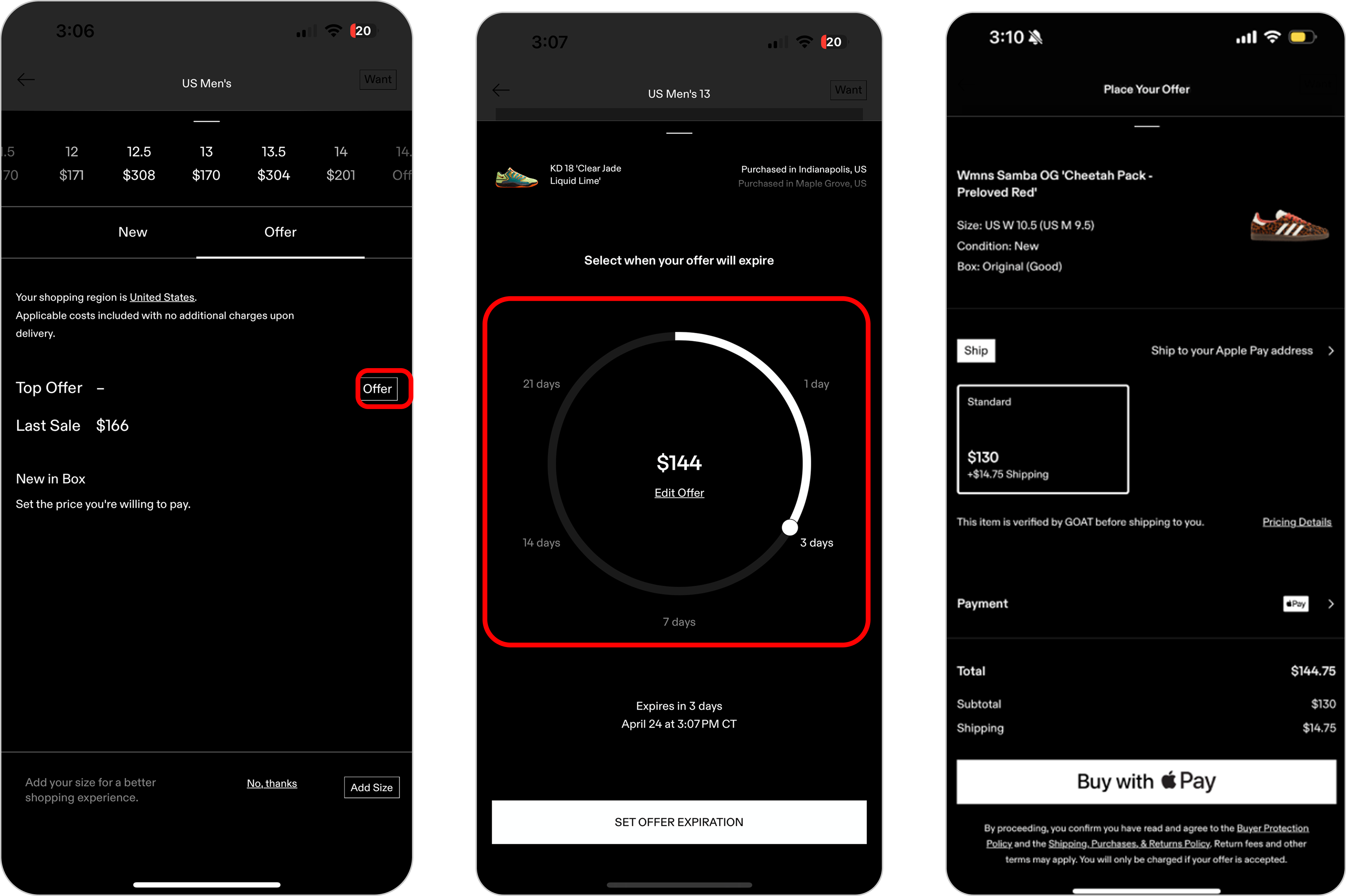 Bidding flow — no confirmation