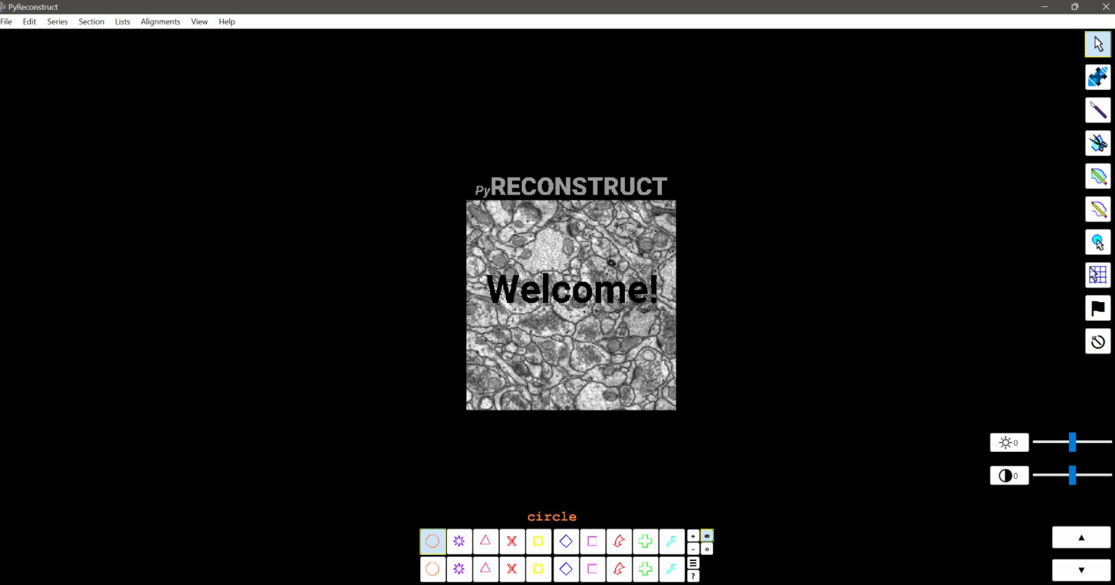 Original PyReconstruct interface